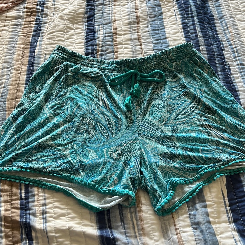 Soma cool nights Paisley, light teal with tie and pockets